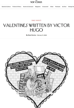 New Yorker illustration titled Valentines Written by Victor Hugo